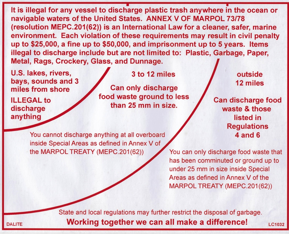 (image for) Marpol Trash Placard